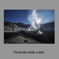 fumarole inside crater